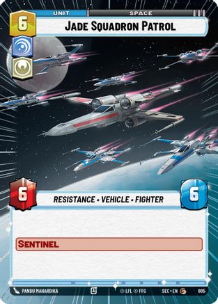 Image of Jade Squadron Patrol (Hyperspace Foil) (805) - Secrets of Power Foil