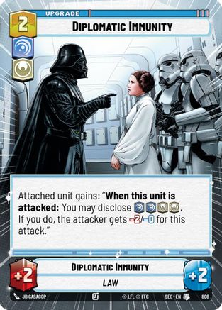 Image of Diplomatic Immunity (Hyperspace Foil) (808) - Secrets of Power Foil