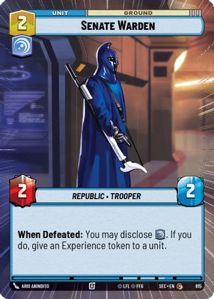 Image of Senate Warden (Hyperspace Foil) (815) - Secrets of Power Foil