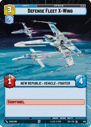 Image of Defense Fleet X-Wing (Hyperspace Foil) (816) - Secrets of Power Foil
