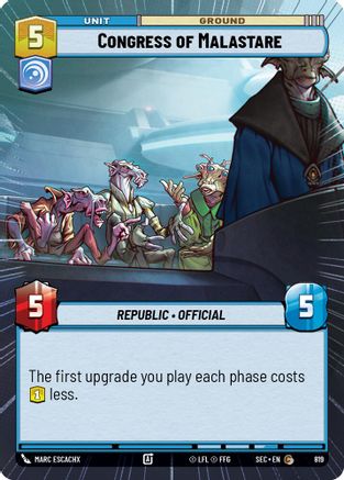 Image of Congress of Malastare (Hyperspace Foil) (819) - Secrets of Power Foil