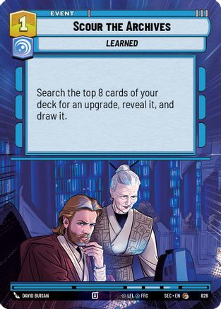 Image of Scour the Archives (Hyperspace Foil) (828) - Secrets of Power Foil