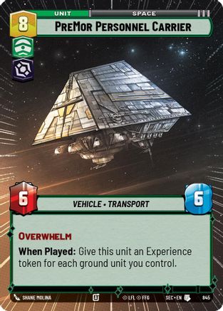 Image of PreMor Personnel Carrier (Hyperspace Foil) (845) - Secrets of Power Foil