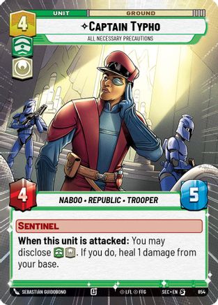 Image of Captain Typho - All Necessary Precautions (Hyperspace Foil) (854) - Secrets of Power Foil