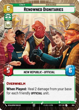 Image of Renowned Dignitaries (Hyperspace Foil) (858) - Secrets of Power Foil