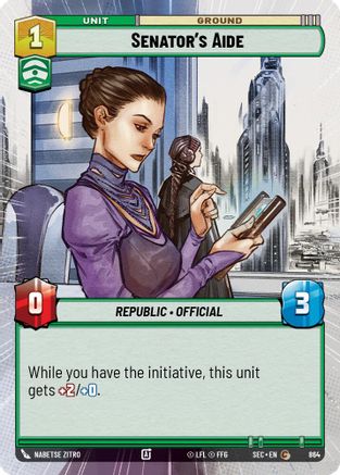Image of Senator's Aide (Hyperspace Foil) (864) - Secrets of Power Foil