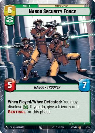 Image of Naboo Security Force (Hyperspace Foil) (876) - Secrets of Power Foil