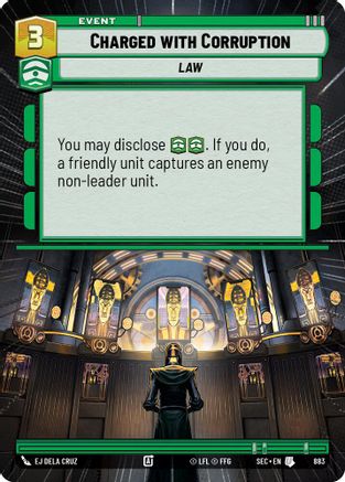 Image of Charged with Corruption (Hyperspace Foil) (883) - Secrets of Power Foil