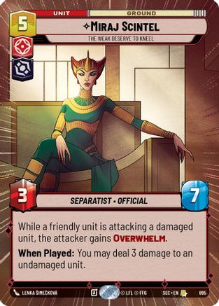 Image of Miraj Scintel - The Weak Deserve to Kneel (Hyperspace Foil) (895) - Secrets of Power Foil