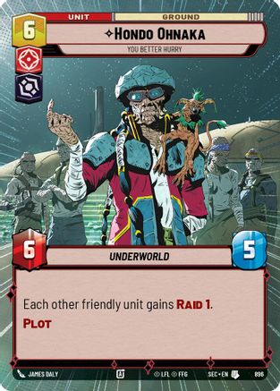 Image of Hondo Ohnaka - You Better Hurry (Hyperspace Foil) (896) - Secrets of Power Foil