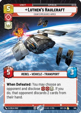 Image of Luthen's Haulcraft - Countermeasures Armed (Hyperspace Foil) (909) - Secrets of Power Foil