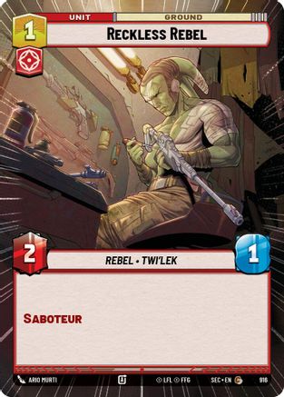 Image of Reckless Rebel (Hyperspace Foil) (916) - Secrets of Power Foil