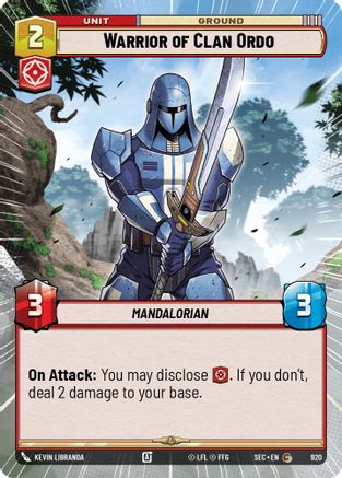 Image of Warrior of Clan Ordo (Hyperspace Foil) (920) - Secrets of Power Foil