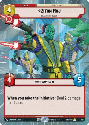 Image of Ziton Moj - Black Sun Bully (Hyperspace Foil) (924) - Secrets of Power Foil