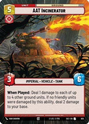 Image of AAT Incinerator (Hyperspace Foil) (925) - Secrets of Power Foil