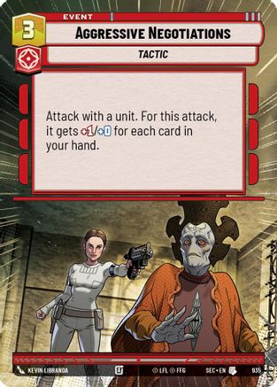 Image of Aggressive Negotiations (Hyperspace Foil) (935) - Secrets of Power Foil