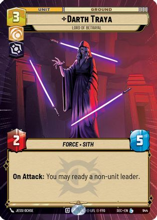 Image of Darth Traya - Lord of Betrayal (Hyperspace Foil) (944) - Secrets of Power Foil
