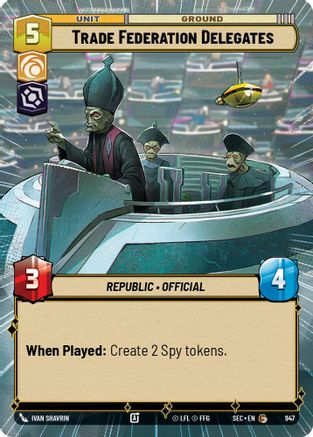 Image of Trade Federation Delegates (Hyperspace Foil) (947) - Secrets of Power Foil