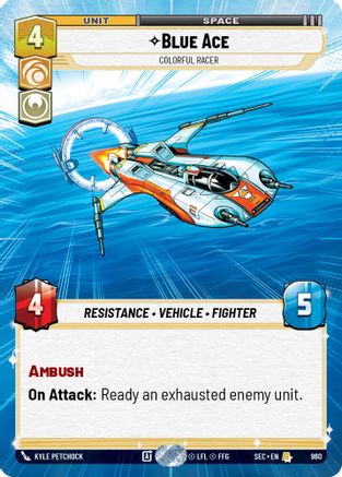 Image of Blue Ace - Colorful Racer (Hyperspace Foil) (960) - Secrets of Power Foil