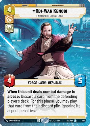 Image of Obi-Wan Kenobi - Finding What Doesn't Exist (Hyperspace Foil) (961) - Secrets of Power Foil
