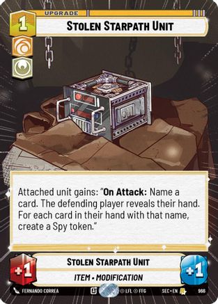Image of Stolen Starpath Unit (Hyperspace Foil) (966) - Secrets of Power Foil