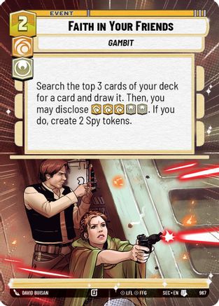 Image of Faith in Your Friends (Hyperspace Foil) (967) - Secrets of Power Foil