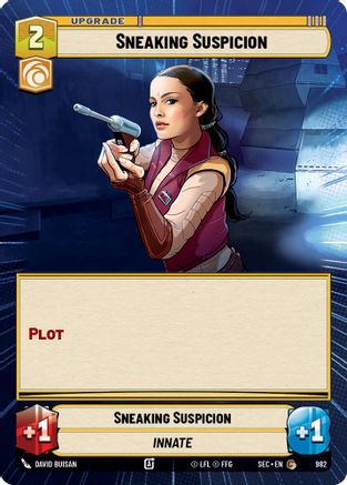 Image of Sneaking Suspicion (Hyperspace Foil) (982) - Secrets of Power Foil