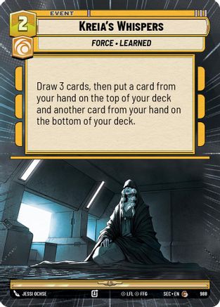 Image of Kreia's Whispers (Hyperspace Foil) (988) - Secrets of Power Foil
