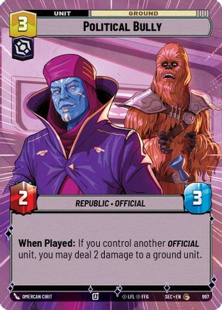 Image of Political Bully (Hyperspace Foil) (997) - Secrets of Power Foil