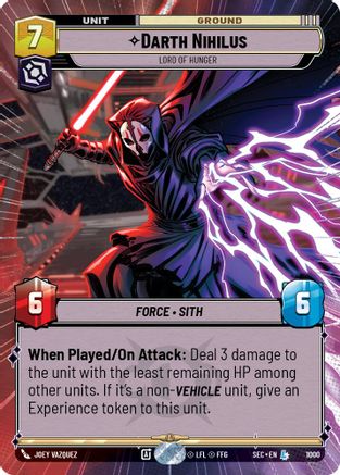 Image of Darth Nihilus - Lord of Hunger (Hyperspace Foil) (1000) - Secrets of Power Foil