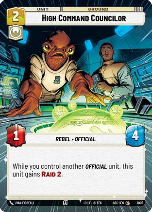 Image of High Command Councilor (Hyperspace Foil) (1005) - Secrets of Power Foil