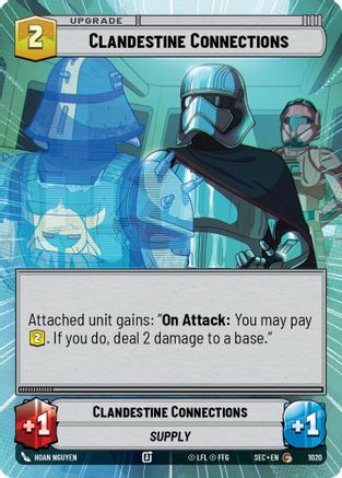 Image of Clandestine Connections (Hyperspace Foil) (1020) - Secrets of Power Foil