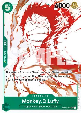 Image of Monkey.D.Luffy - OP07-033 (3rd Anniversary Treasure Campaign Pack) (OP07-033) - One Piece Promotion Cards Foil