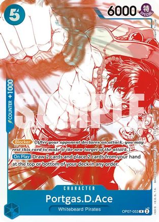 Image of Portgas.D.Ace - OP07-053 (3rd Anniversary Treasure Campaign Pack) (OP07-053) - One Piece Promotion Cards Foil
