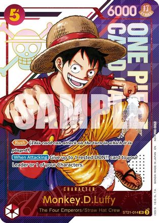 Image of Monkey.D.Luffy - ST21-014 (3rd Anniversary Treasure Campaign Pack) (ST21-014) - One Piece Promotion Cards Foil