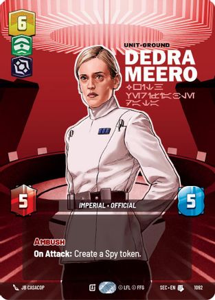 Image of Dedra Meero - With Verifiable Data (Prestige Foil) (1092) - Secrets of Power Foil