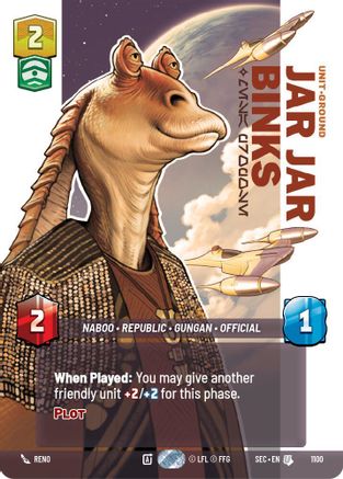 Image of Jar Jar Binks - Mesa Propose (Prestige Foil) (1100) - Secrets of Power Foil