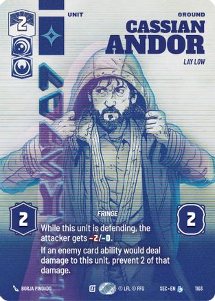 Image of Cassian Andor - Lay Low (Prestige Foil) (1103) - Secrets of Power Foil