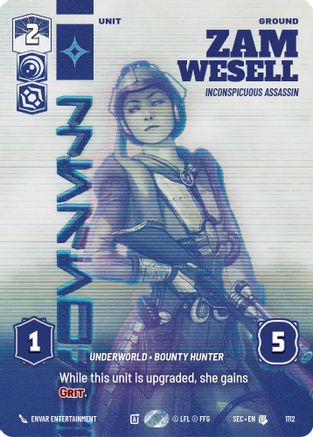 Image of Zam Wesell - Inconspicuous Assassin (Prestige Foil) (1112) - Secrets of Power Foil