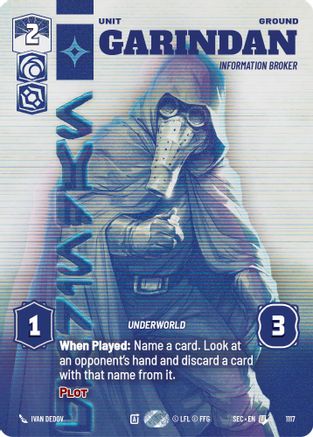 Image of Garindan - Information Broker (Prestige Foil) (1117) - Secrets of Power Foil