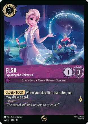 Image of Elsa - Exploring the Unkown (22) - Disney Lorcana Promo Cards Cold Foil