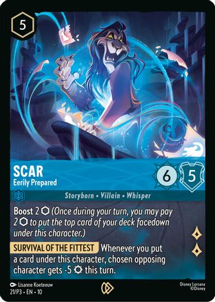 Image of Scar - Eerily Prepared (21) - Disney Lorcana Promo Cards Cold Foil