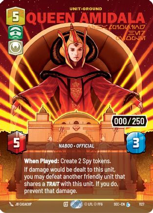 Image of Queen Amidala - Championing Her People (Serialized) (1127) - Secrets of Power Foil