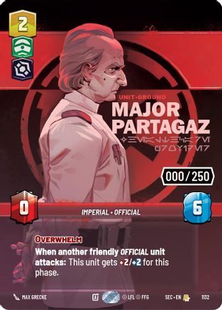 Image of Major Partagaz - Healthcare Provider (Serialized) (1132) - Secrets of Power Foil