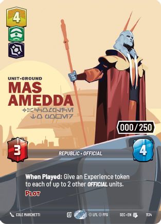 Image of Mas Amedda - Accomplice to Power (Serialized) (1134) - Secrets of Power Foil