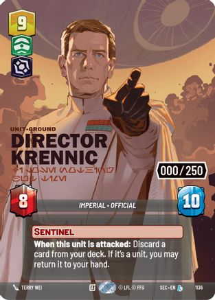 Image of Director Krennic - I Lose Nothing But Time (Serialized) (1136) - Secrets of Power Foil