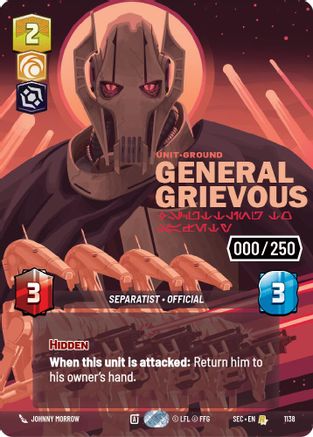 Image of General Grievous - Scuttling to Safety (Serialized) (1138) - Secrets of Power Foil