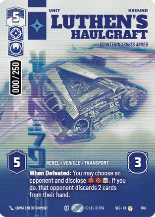 Image of Luthen's Haulcraft - Countermeasures Armed (Serialized) (1149) - Secrets of Power Foil