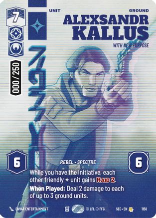 Image of Alexsandr Kallus - With New Purpose (Serialized) (1150) - Secrets of Power Foil
