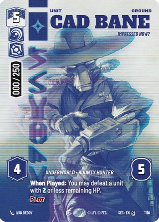 Image of Cad Bane - Impressed Now? (Serialized) (1156) - Secrets of Power Foil